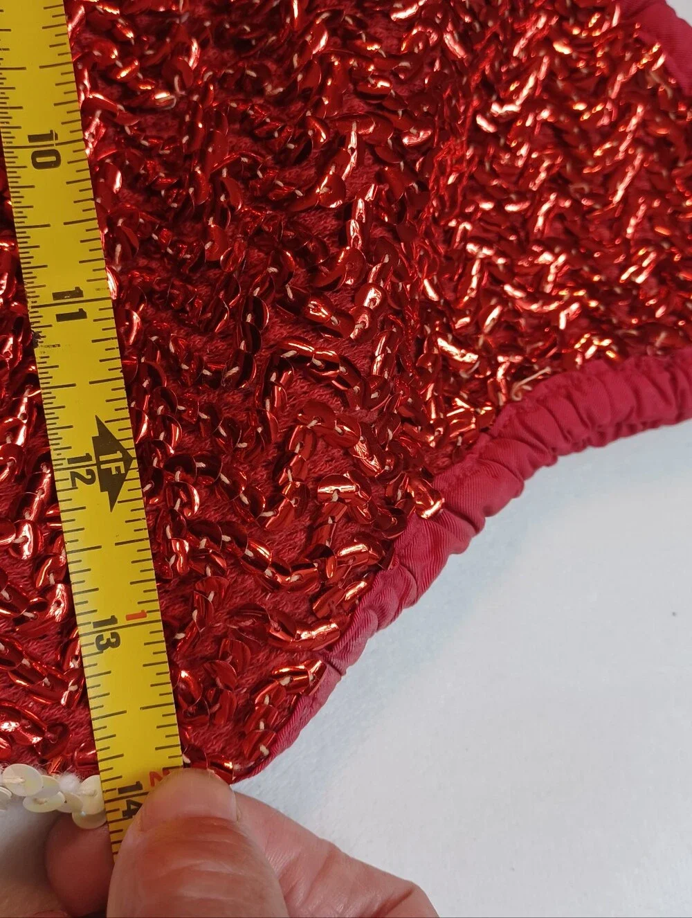 Vintage Leo's Dancewear Red Sequin Leotard Girls 12-A Floral Gymnastics Costume